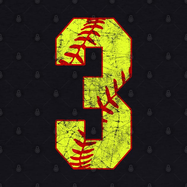 Fastpitch Softball Number 3 #3 Softball Shirt Jersey Uniform Favorite Player Biggest Fan by TeeCreations